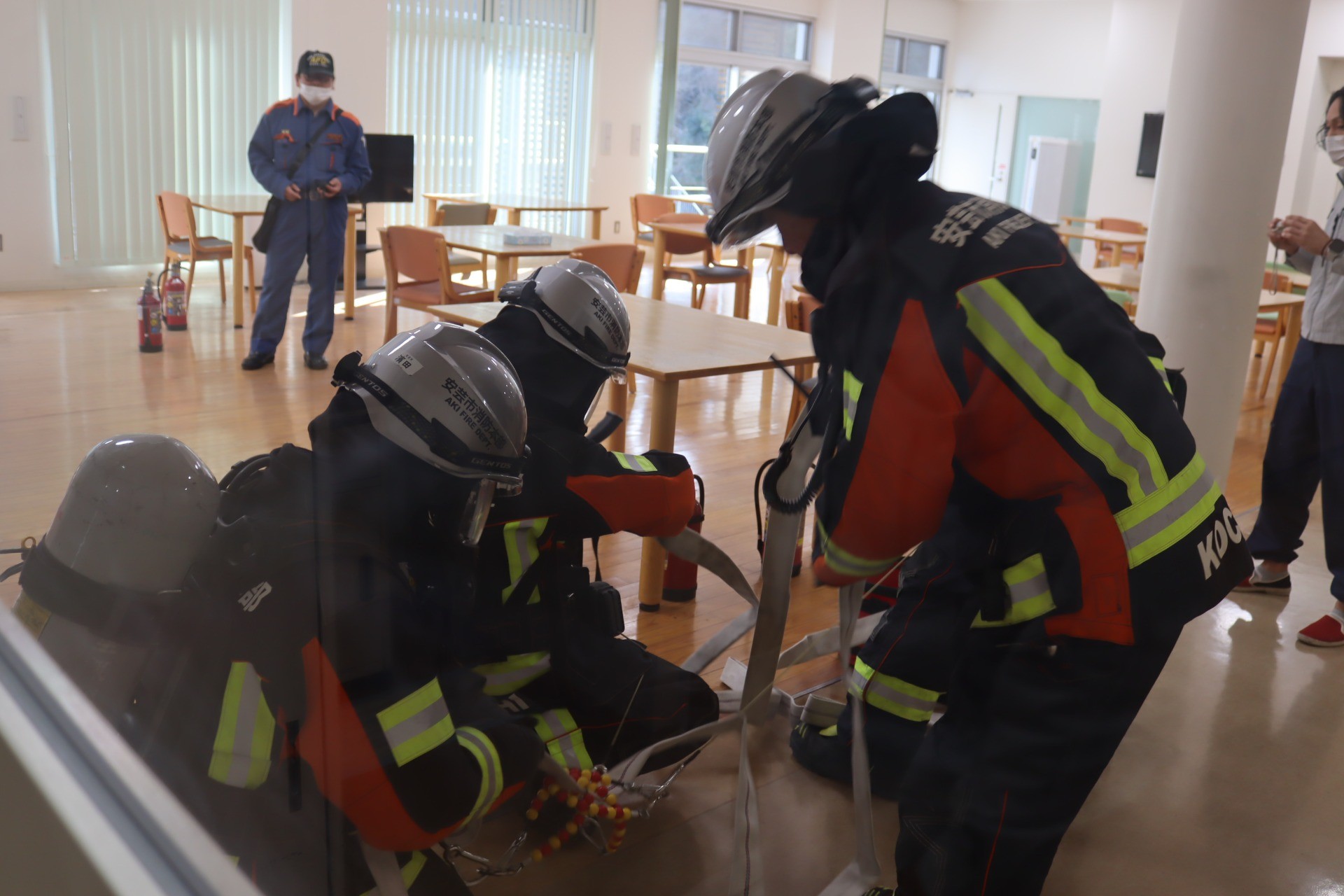 火災訓練及び土砂災害訓練を実施しました